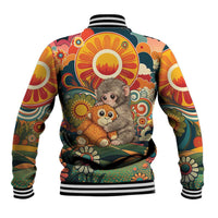 Baby Monkey Punch Baseball Jacket Retro 70S Hippie Style Groovy Spring