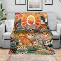 Baby Monkey Punch Blanket Retro 70S Hippie Style Groovy Spring