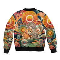 Baby Monkey Punch Bomber Jacket Retro 70S Hippie Style Groovy Spring