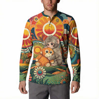 Baby Monkey Punch Button Sweatshirt Retro 70S Hippie Style Groovy Spring