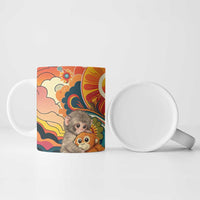 Baby Monkey Punch Ceramic Mug Retro 70S Hippie Style Groovy Spring