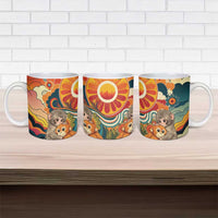 Baby Monkey Punch Ceramic Mug Retro 70S Hippie Style Groovy Spring
