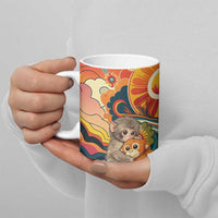 Baby Monkey Punch Ceramic Mug Retro 70S Hippie Style Groovy Spring