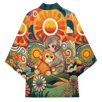 Baby Monkey Punch Kimono Retro 70S Hippie Style Groovy Spring