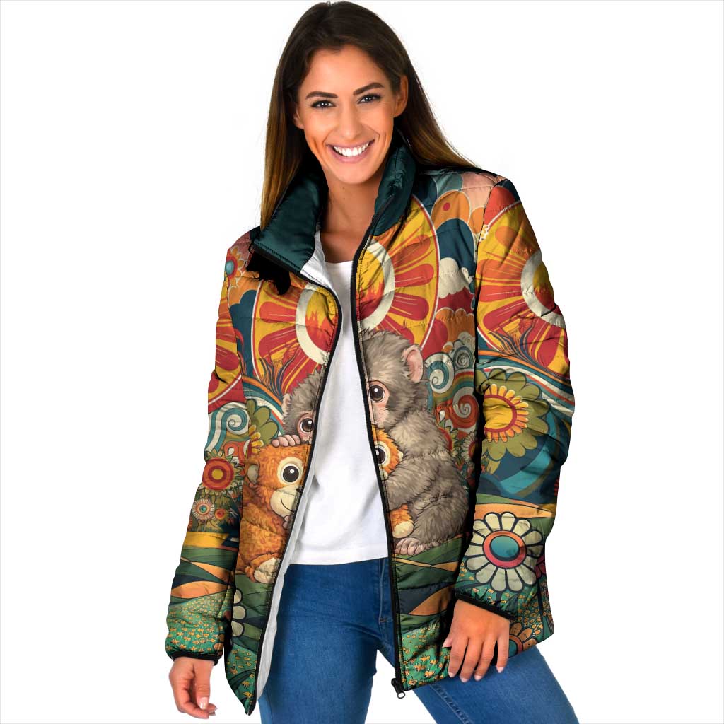 Baby Monkey Punch Padded Jacket Retro 70S Hippie Style Groovy Spring