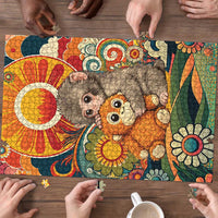Baby Monkey Punch Puzzle Retro 70S Hippie Style Groovy Spring
