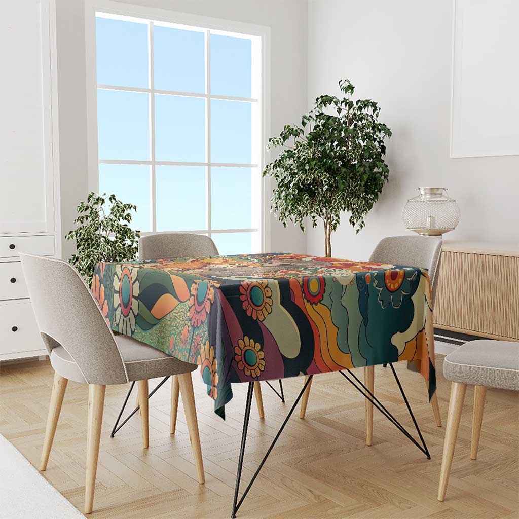 Baby Monkey Punch Tablecloth Retro 70S Hippie Style Groovy Spring