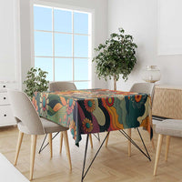 Baby Monkey Punch Tablecloth Retro 70S Hippie Style Groovy Spring