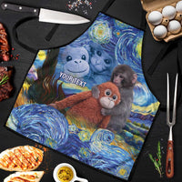 Baby Monkey Punch Personalized Apron Starry Night Inspired