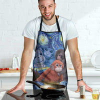 Baby Monkey Punch Personalized Apron Starry Night Inspired