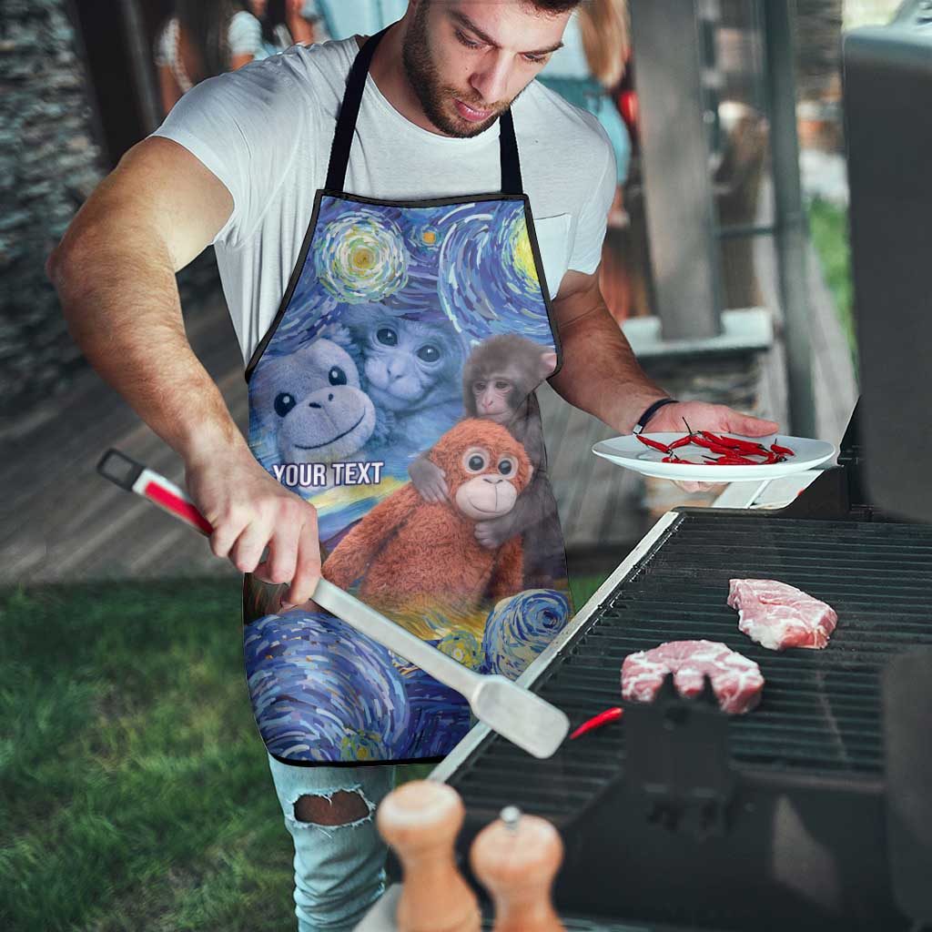 Baby Monkey Punch Personalized Apron Starry Night Inspired
