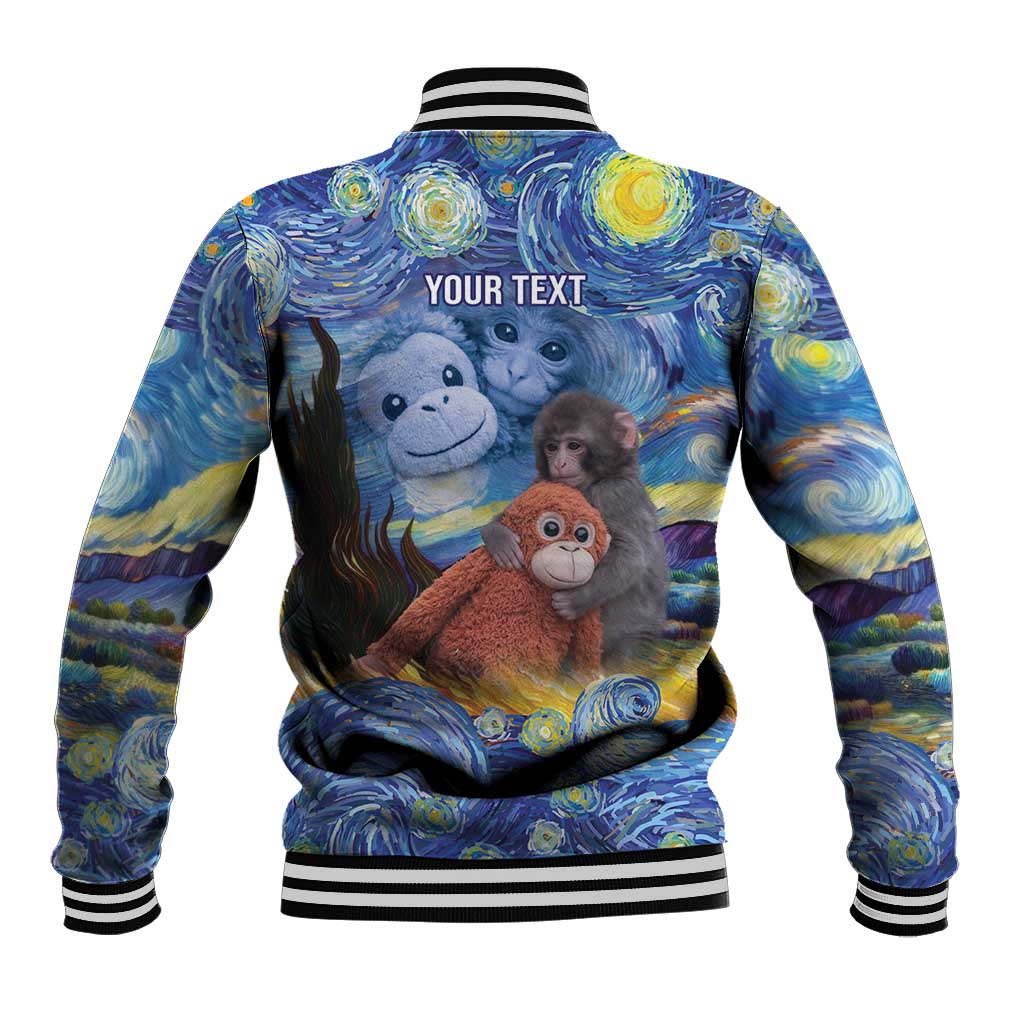 Baby Monkey Punch Personalized Baseball Jacket Starry Night Inspired