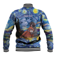 Baby Monkey Punch Personalized Baseball Jacket Starry Night Inspired