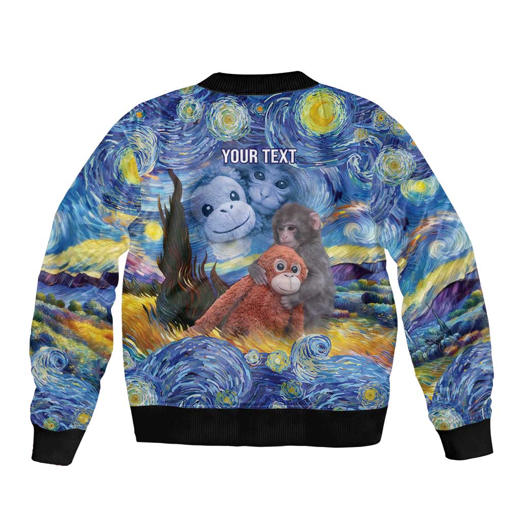 Baby Monkey Punch Personalized Bomber Jacket Starry Night Inspired