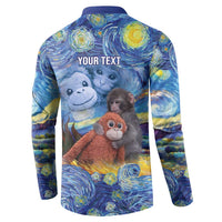 Baby Monkey Punch Personalized Button Sweatshirt Starry Night Inspired