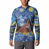 Baby Monkey Punch Personalized Button Sweatshirt Starry Night Inspired