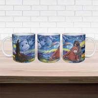 Baby Monkey Punch Personalized Ceramic Mug Starry Night Inspired