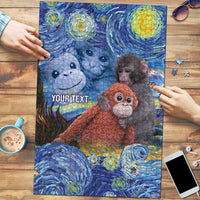 Baby Monkey Punch Personalized Puzzle Starry Night Inspired