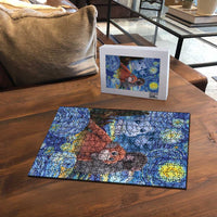 Baby Monkey Punch Personalized Puzzle Starry Night Inspired