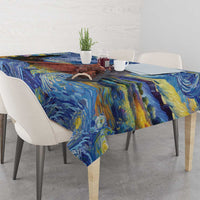 Baby Monkey Punch Personalized Tablecloth Starry Night Inspired