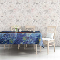 Baby Monkey Punch Personalized Tablecloth Starry Night Inspired