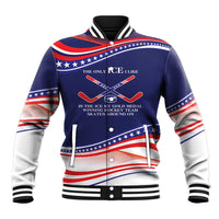 My Gold Medal Winning Hockey Team Personalized Baseball Jacket Blue Style