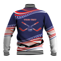 My Gold Medal Winning Hockey Team Personalized Baseball Jacket Blue Style