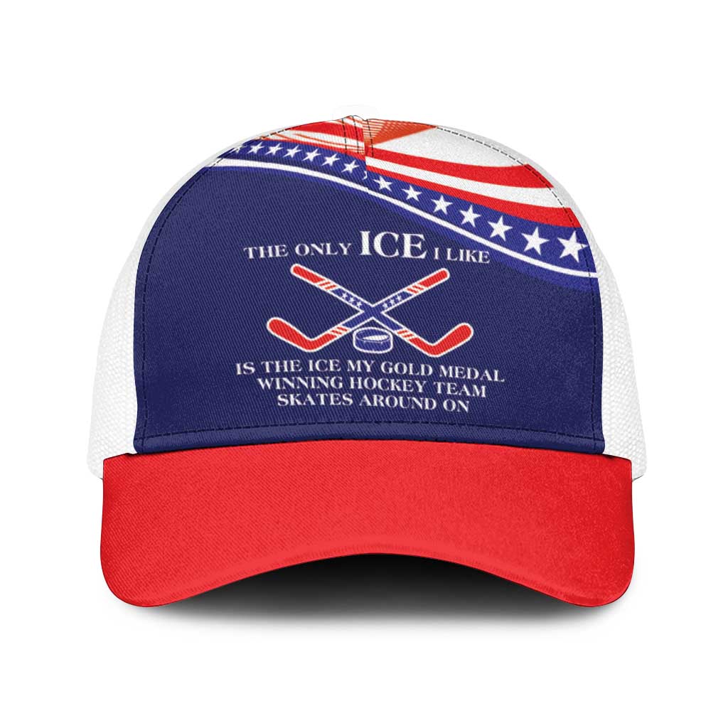 My Gold Medal Winning Hockey Team Baseball Net Cap Blue Style