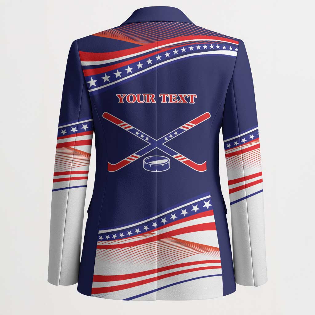 My Gold Medal Winning Hockey Team Personalized Blazer Blue Style
