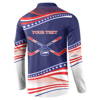 My Gold Medal Winning Hockey Team Personalized Button Sweatshirt Blue Style
