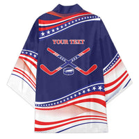 My Gold Medal Winning Hockey Team Personalized Kimono Blue Style