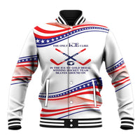 My Gold Medal Winning Hockey Team Personalized Baseball Jacket White Style