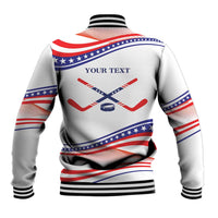 My Gold Medal Winning Hockey Team Personalized Baseball Jacket White Style