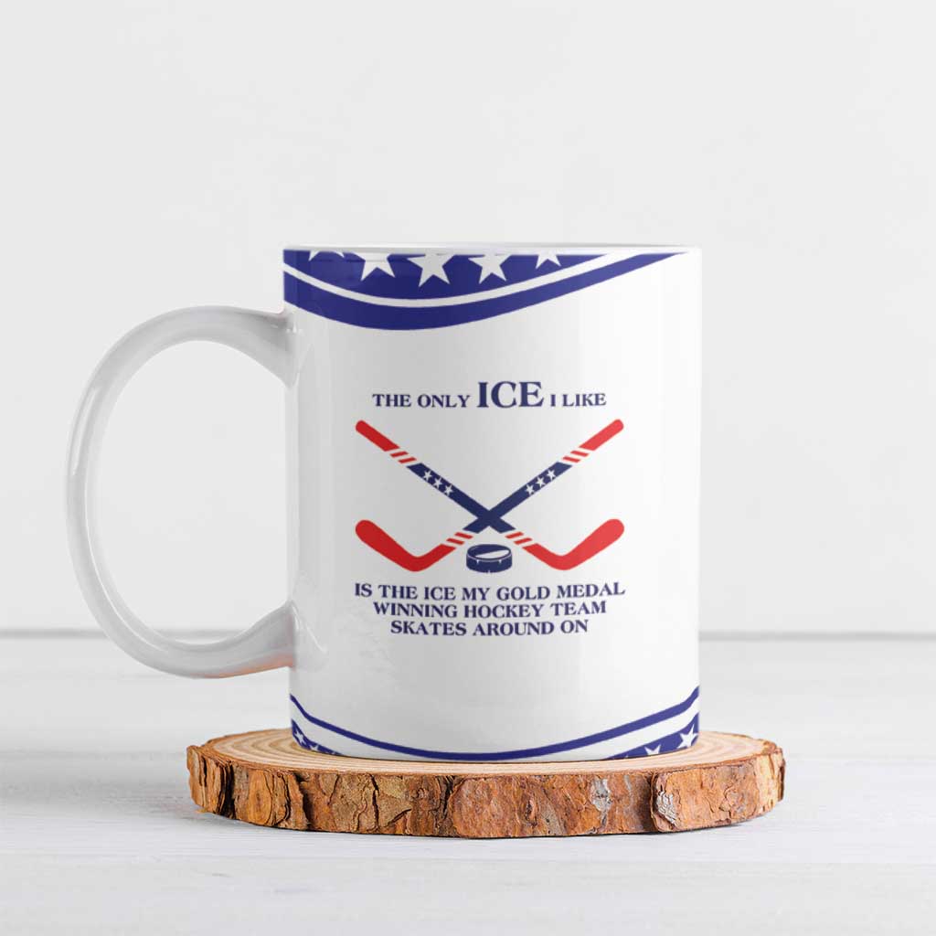 My Gold Medal Winning Hockey Team Personalized Ceramic Mug White Style