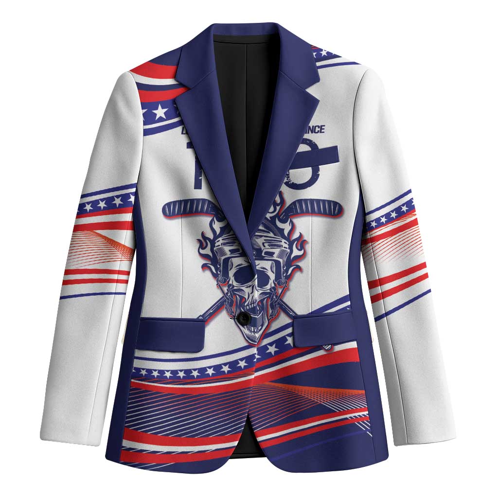 United States Hockey Personalized Blazer Losing Teeth Winning Wars Since 1776 White Style