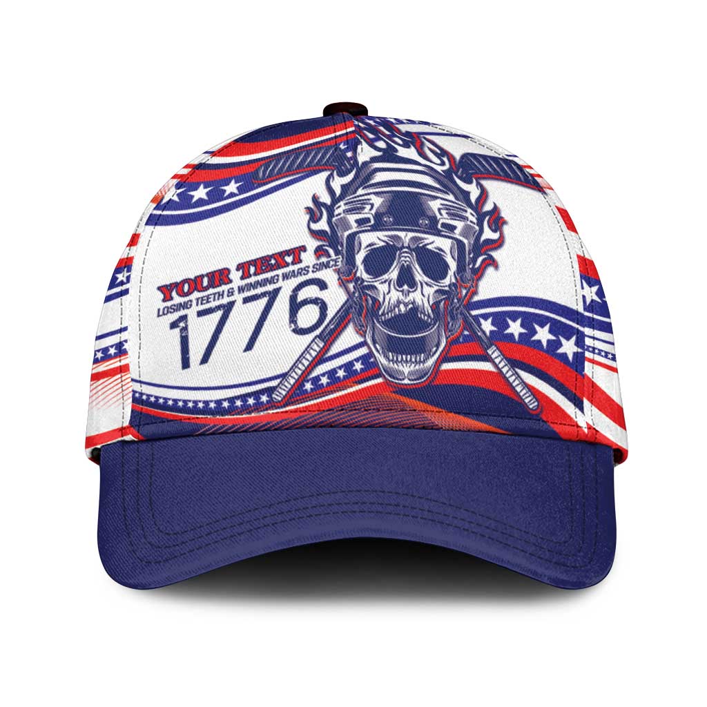 United States Hockey Personalized Classic Cap Losing Teeth Winning Wars Since 1776 White Style
