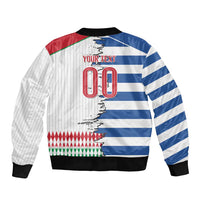 Custom Greece Italy Cultural Half Flag Bomber Jacket Scratch Style