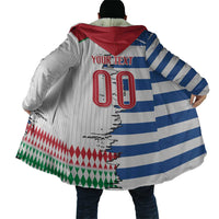Custom Greece Italy Cultural Half Flag Cloak Scratch Style