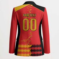 Custom Albania Montenegro Cultural Half Flag Blazer Scratch Style