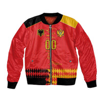 Custom Albania Montenegro Cultural Half Flag Bomber Jacket Scratch Style