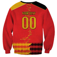 Custom Albania Montenegro Cultural Half Flag Sweatshirt Scratch Style
