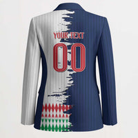 Custom France Italy Cultural Half Flag Blazer Scratch Style
