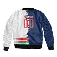 Custom France Italy Cultural Half Flag Bomber Jacket Scratch Style