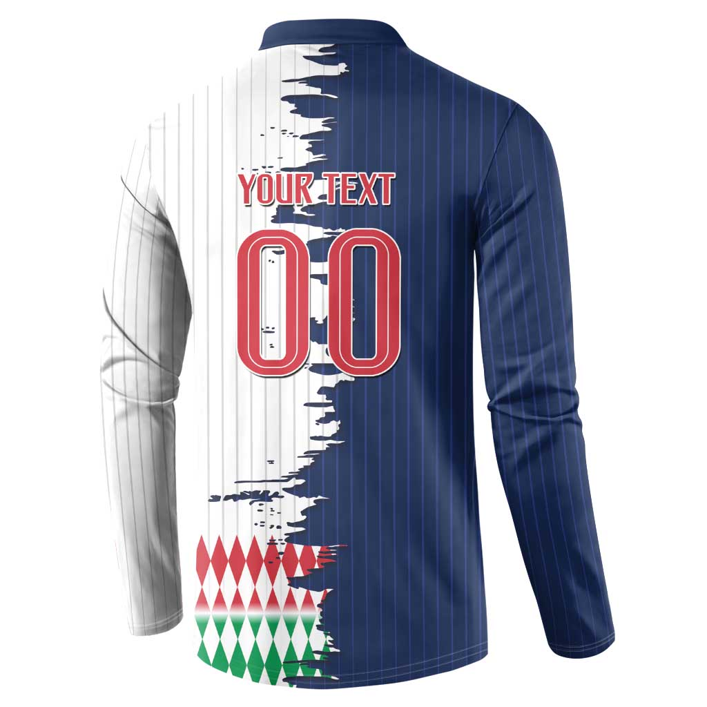 Custom France Italy Cultural Half Flag Button Sweatshirt Scratch Style