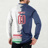 Custom France Italy Cultural Half Flag Button Sweatshirt Scratch Style
