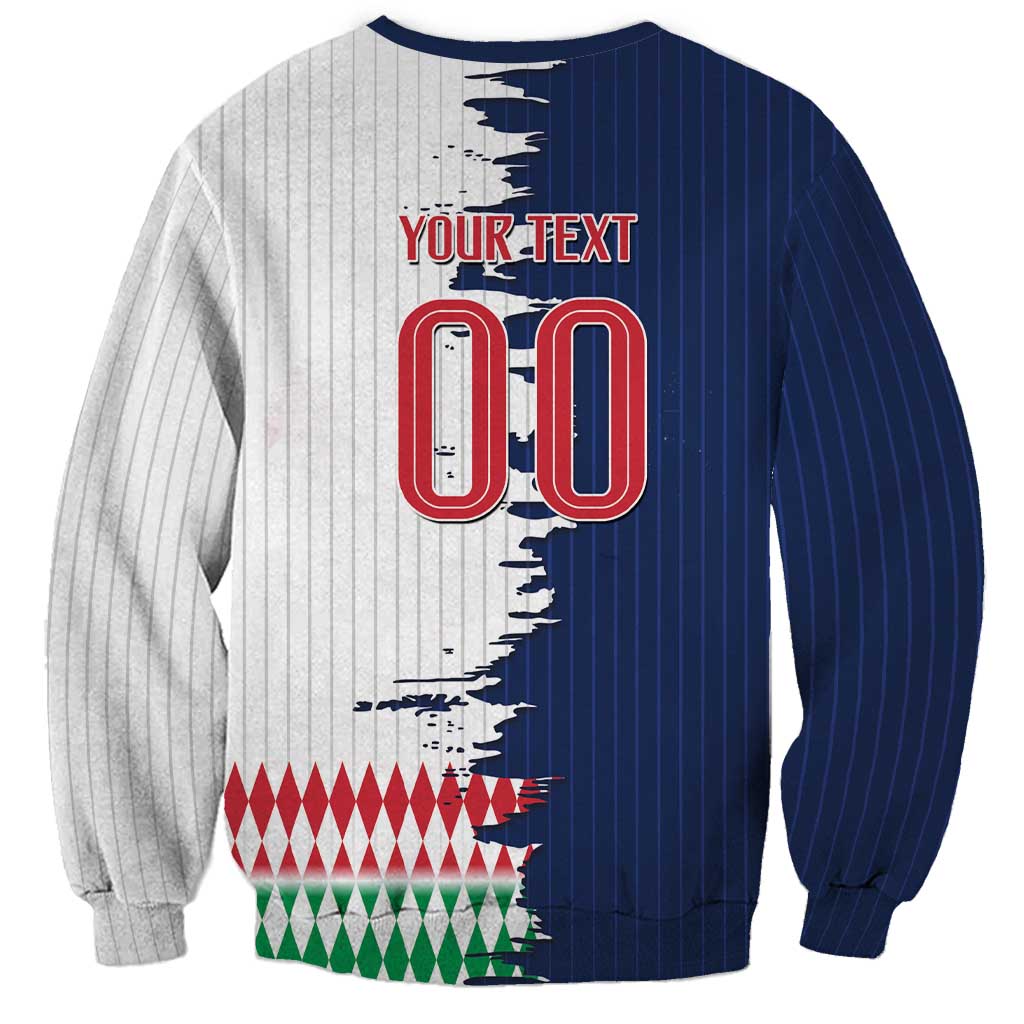 Custom France Italy Cultural Half Flag Sweatshirt Scratch Style