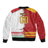 Custom Italy Spain Cultural Half Flag Bomber Jacket Scratch Style
