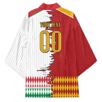 Custom Italy Spain Cultural Half Flag Kimono Scratch Style
