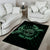 Personalized Odin's Celtic Raven Area Rug Green Scandinavian Tattoo LT9 - Wonder Print Shop