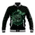 Personalized Odin's Celtic Raven Baseball Jacket Green Scandinavian Tattoo LT9 - Wonder Print Shop